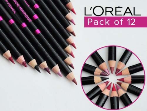 Pack Of 12 Loreal Paris Lip Pencils